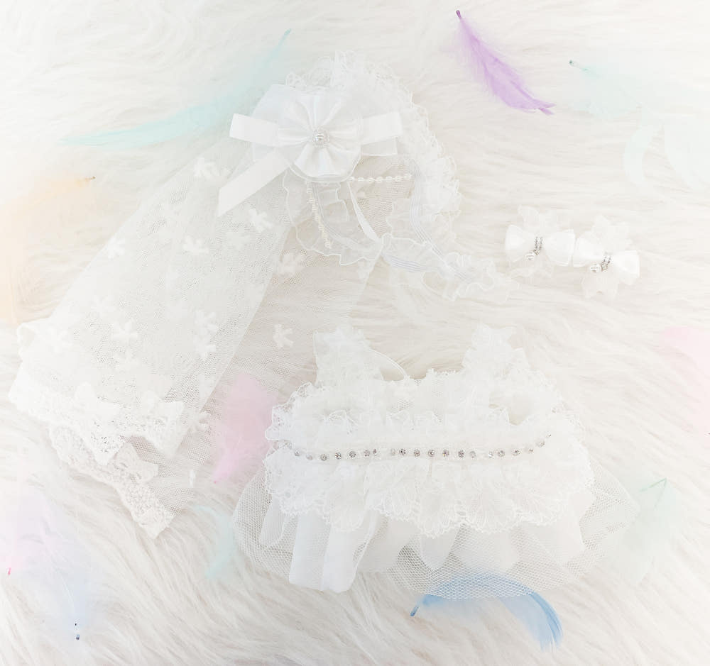 20cm Plush Outfit Wedding Dress Coord Set