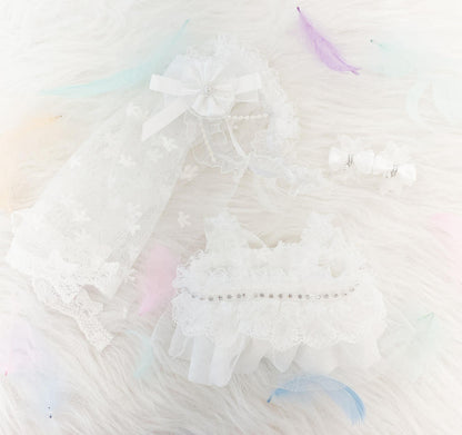 20cm Plush Outfit Wedding Dress Coord Set