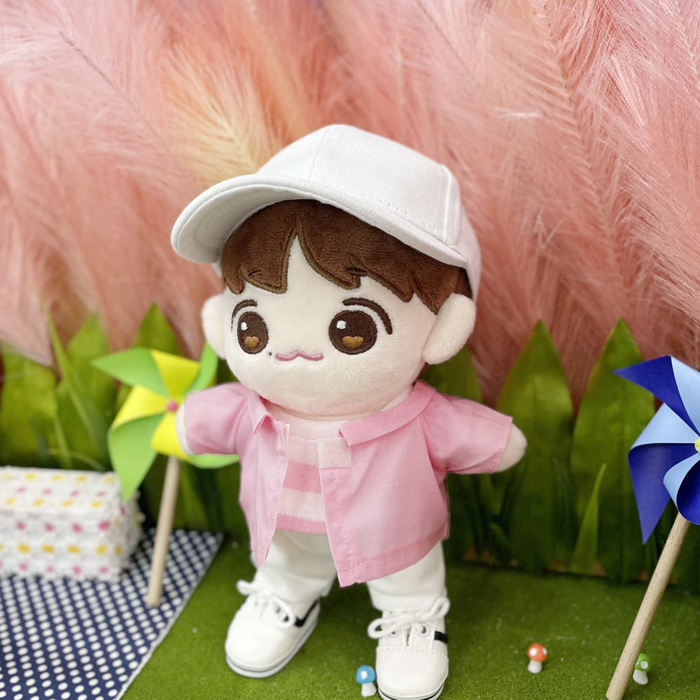 20cm 인형 옷 비비드 핑크 셔츠｜최애 인형 옷