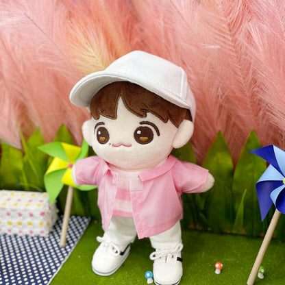 20cm 인형 옷 비비드 핑크 셔츠｜최애 인형 옷