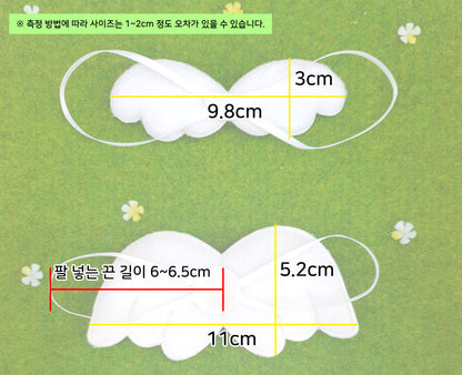 10cm・15cm・20cm 인형용 커다란 천사 날개 액세서리｜최애 인형 소품