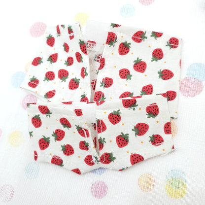 15cmぬい服 あひる＆いちごパジャマセット｜推しぬい服