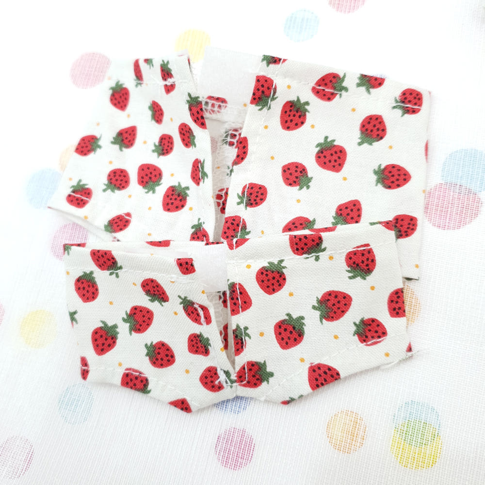 15cmぬい服 あひる＆いちごパジャマセット｜推しぬい服