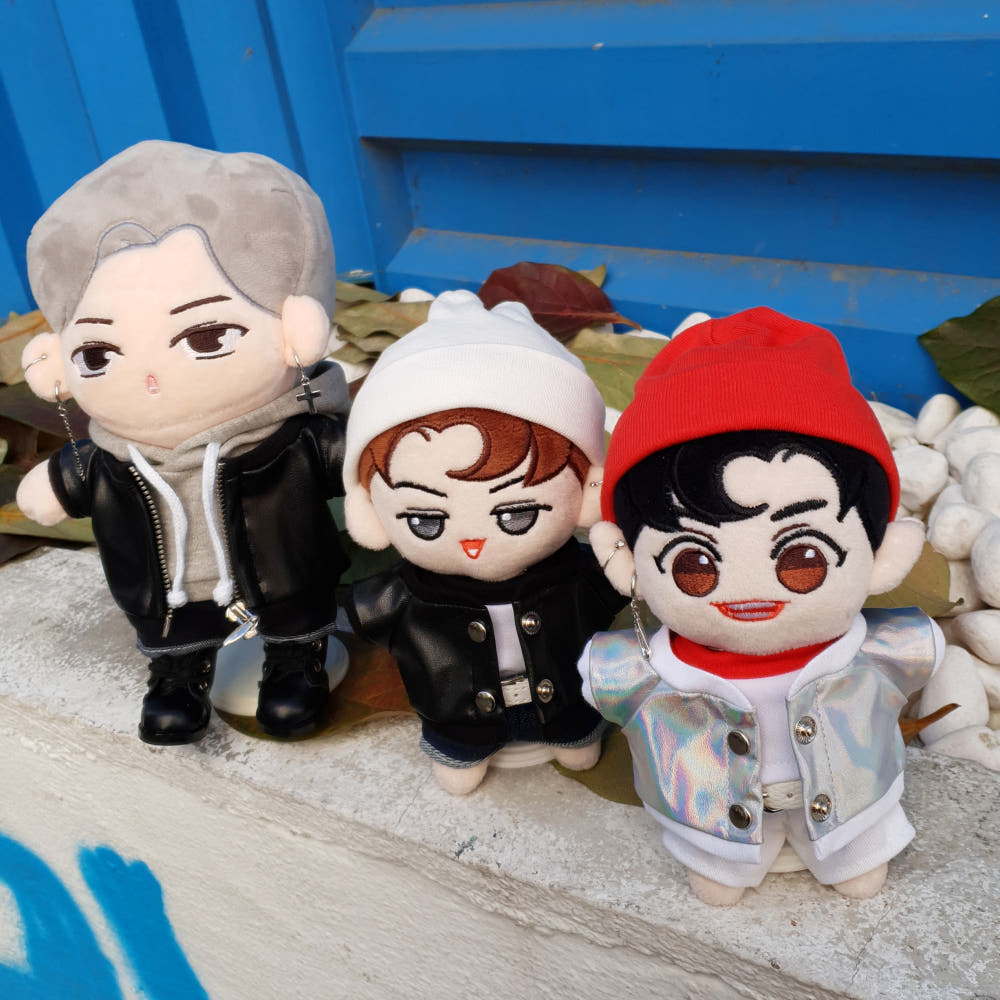 15cm Plushie Leather Jacket | Oshi Plushie Outfit