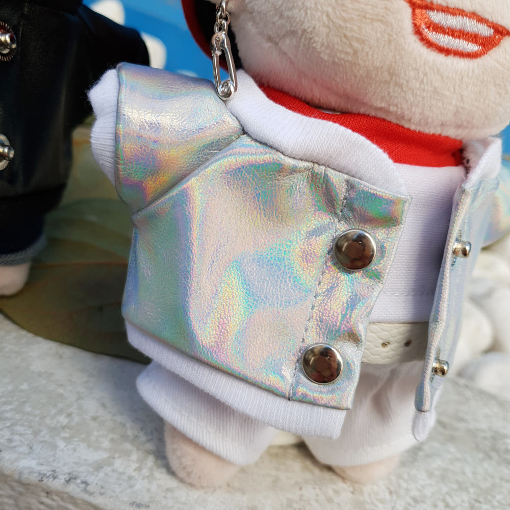 15cm Plushie Leather Jacket | Oshi Plushie Outfit