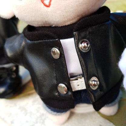 15cm Plushie Leather Jacket | Oshi Plushie Outfit