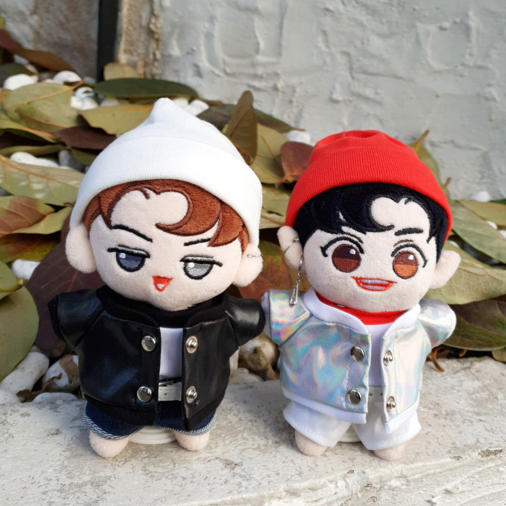 15cm Plushie Leather Jacket | Oshi Plushie Outfit