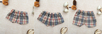 15cm/20cm Plushie Clothes: Brown Plaid Pants | Oshi Nui Clothes