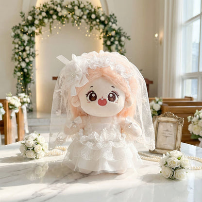 20cm Plush Outfit Wedding Dress Coord Set
