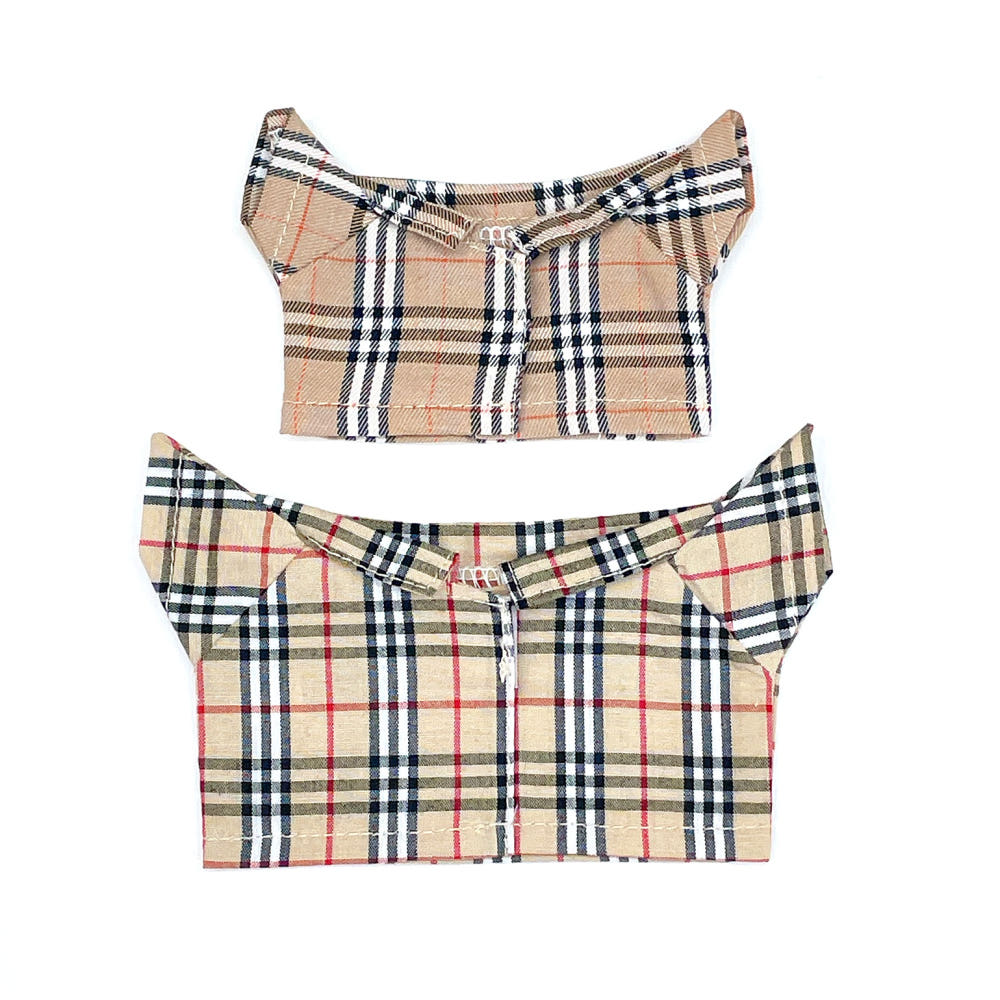 15cm・20cmぬい服 ギンガムチェックシャツ｜推しぬい服