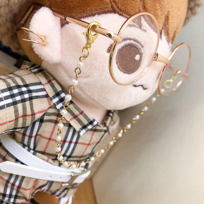 10cm・15cm・20cmぬい用 パール・ブラックメガネチェーン｜推しぬい小物