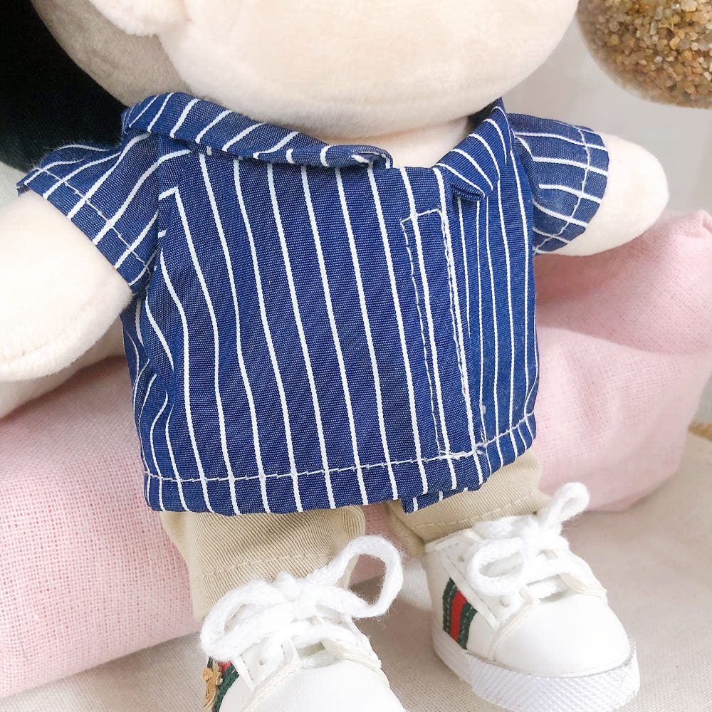 20cm Plushie Outfit: Striped Shirt | Oshi Plushie Outfit