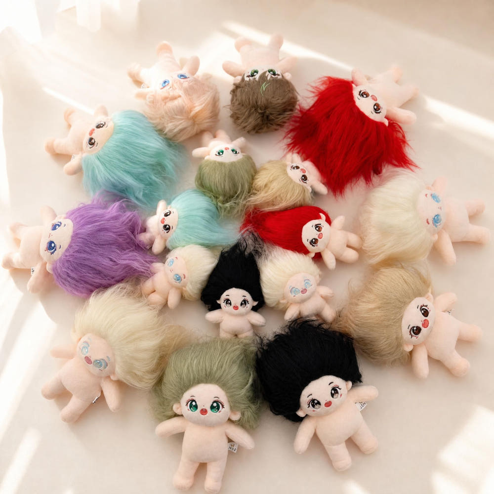 10cm・15cm・20cm 無属性ぬいぐるみ本体｜選べるヘアカラー・着せ替えぬい
