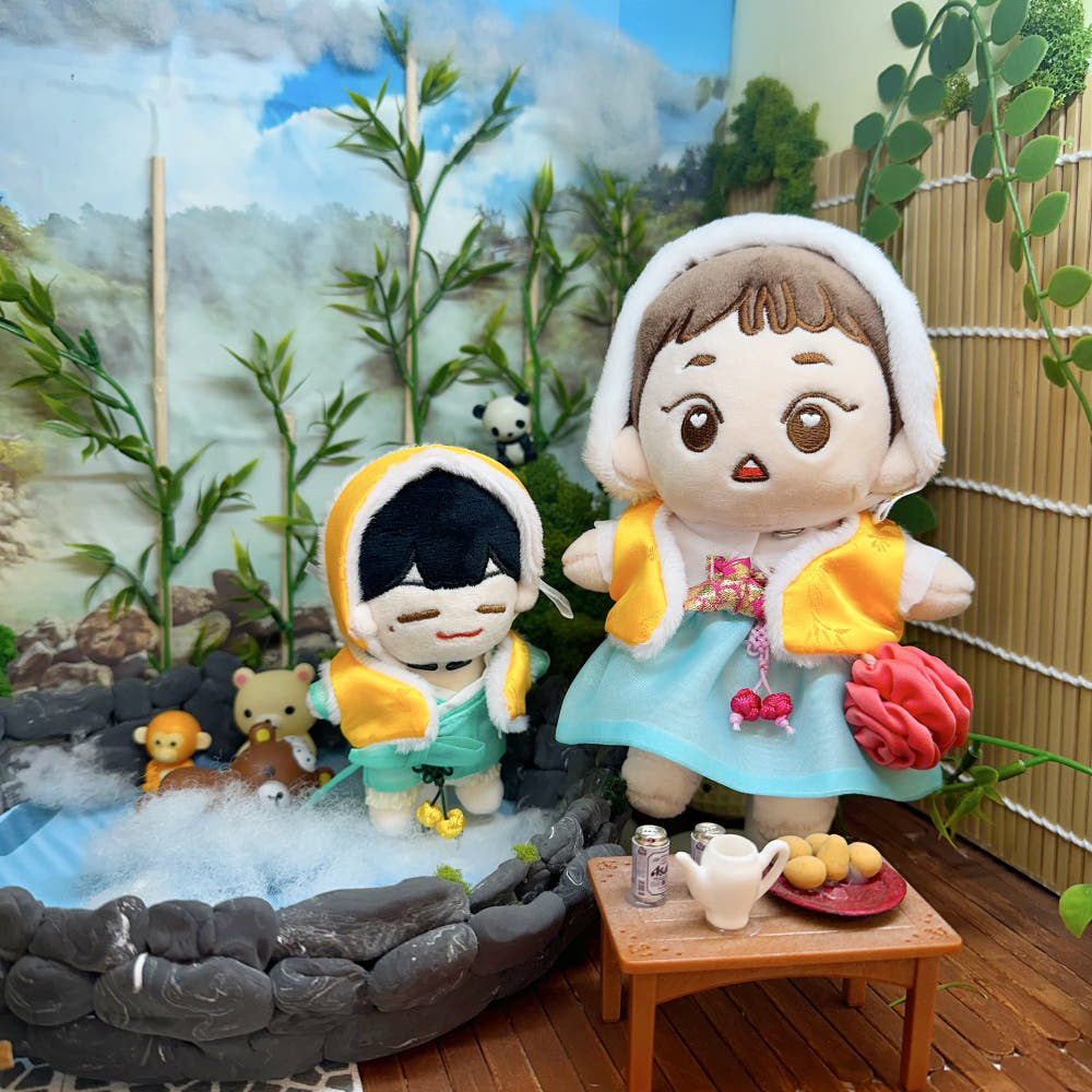 10cm/15cm/20cm Plushie Outfit: Korean Traditional Winter Wear Set
