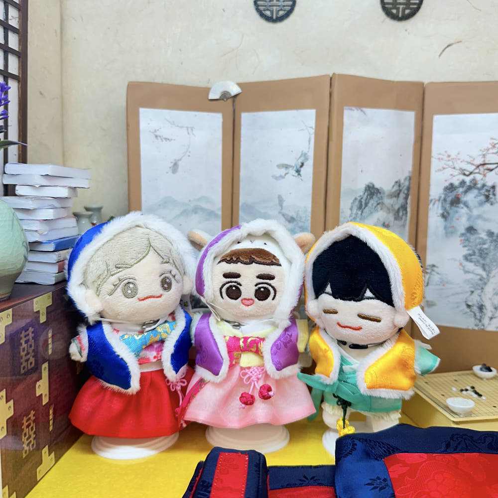 10cm/15cm/20cm Plushie Outfit: Korean Traditional Winter Wear Set