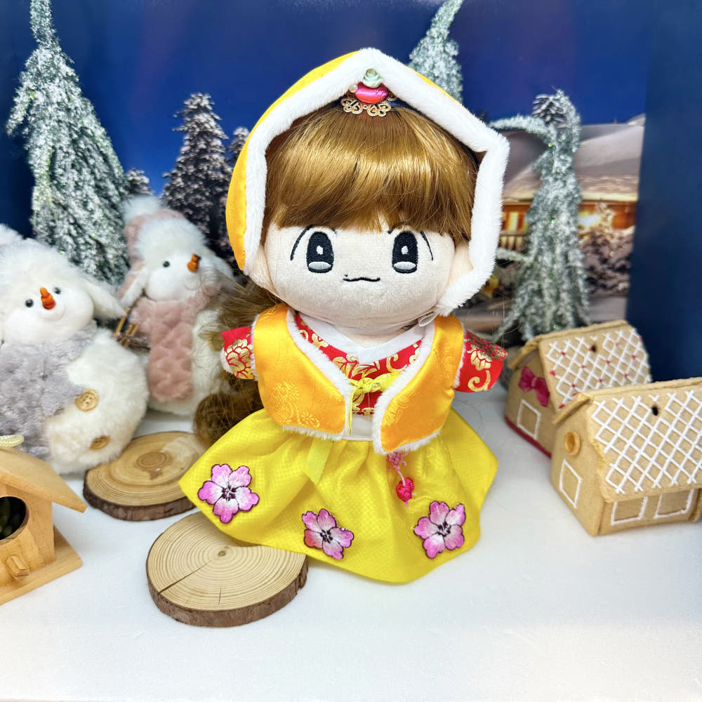 10cm/15cm/20cm Plushie Outfit: Korean Traditional Winter Wear Set