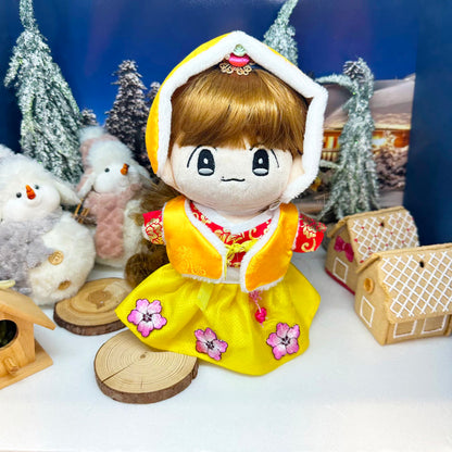 10cm/15cm/20cm Plushie Outfit: Korean Traditional Winter Wear Set