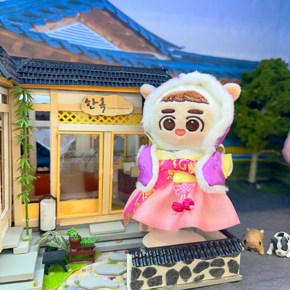 10cm/15cm/20cm Plushie Outfit: Korean Traditional Winter Wear Set