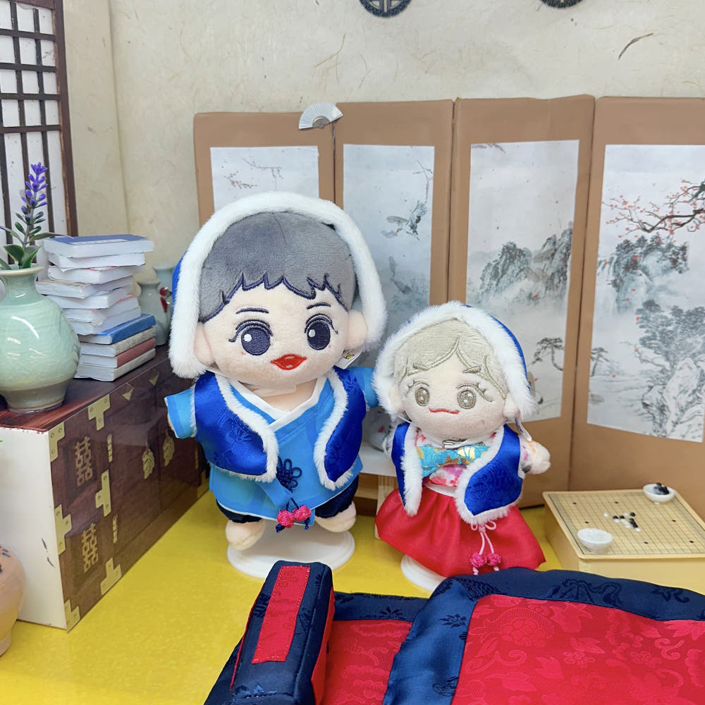 10cm/15cm/20cm Plushie Outfit: Korean Traditional Winter Wear Set