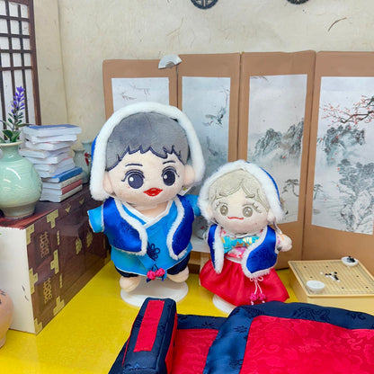 10cm/15cm/20cm Plushie Outfit: Korean Traditional Winter Wear Set