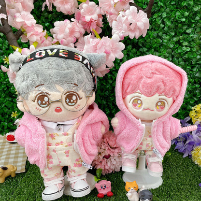 15cm & 20cm Plushie Clothes: Fleece Zip-Up Hoodie | Oshi Plushie Apparel