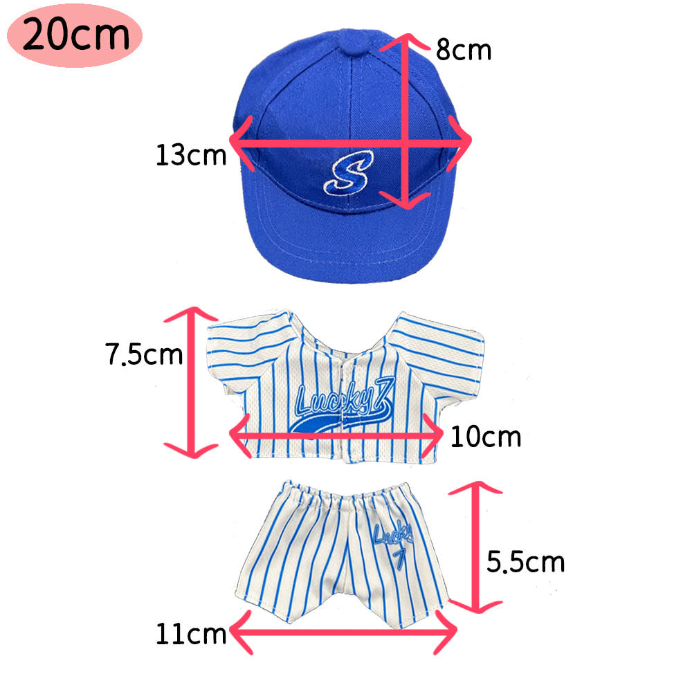 10cm・15cm・20cmぬい服 ベースボールコーデセット｜推しぬい着せ替え