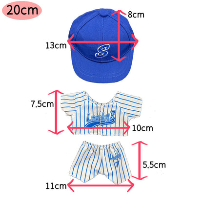 10cm・15cm・20cmぬい服 ベースボールコーデセット｜推しぬい着せ替え