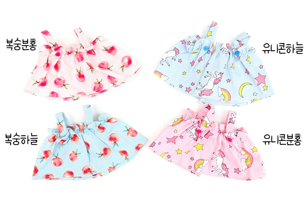 20cmぬい服 ボタンサロペットワンピース｜推しぬい服