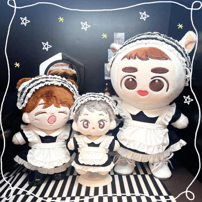10cm/15cm/20cm Plushie Outfit: Maid Costume Set