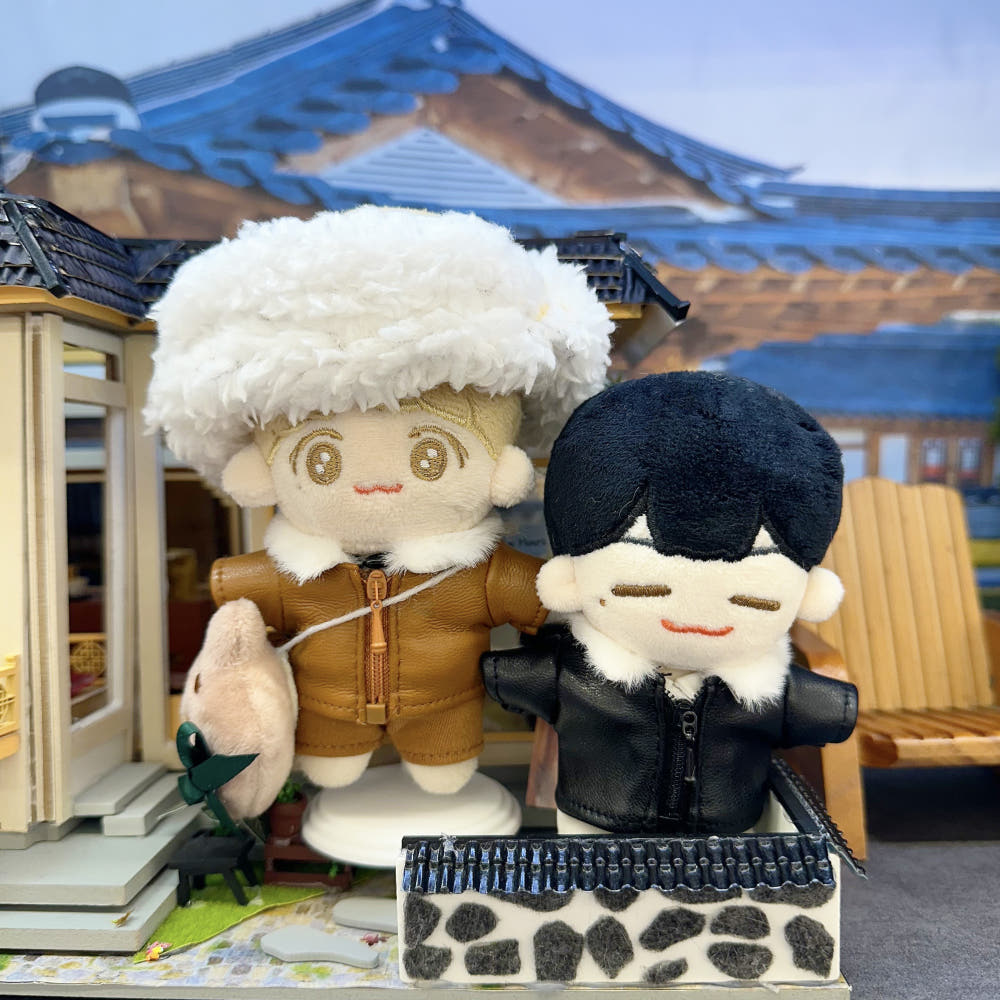 10cmぬい服 レザージャケット