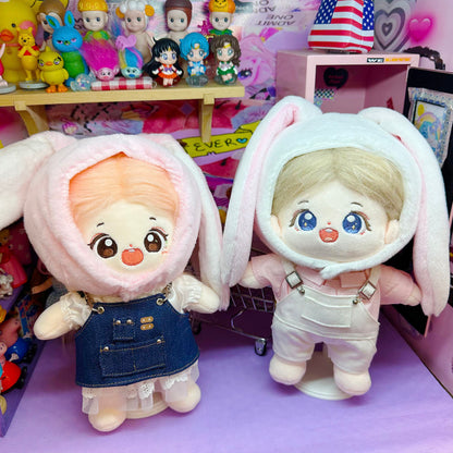 10cm・15cm・20cmぬい用 うさぎイヤーフラップ帽子