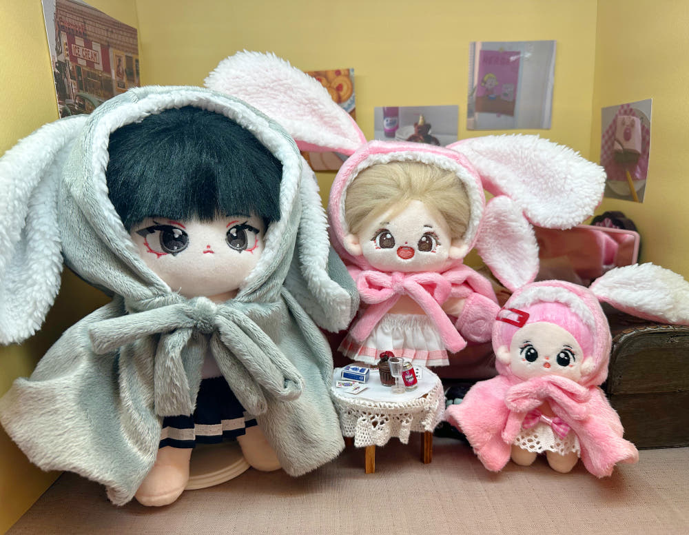 10cm・15cm・20cmぬい服 うさぎマント