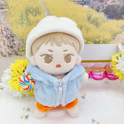 15cm & 20cm Plushie Clothes: Fleece Zip-Up Hoodie | Oshi Plushie Apparel