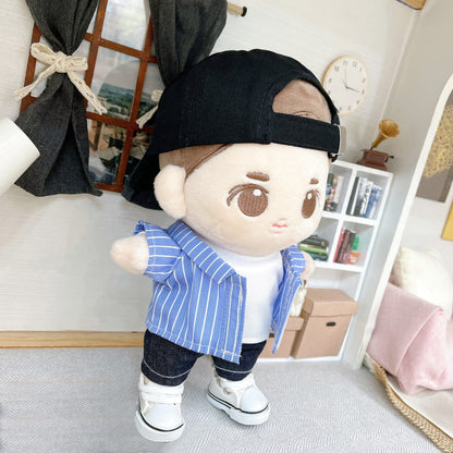 20cm Plushie Outfit: Striped Shirt | Oshi Plushie Outfit