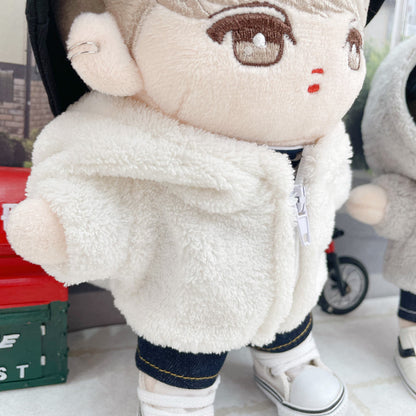 15cm & 20cm Plushie Clothes: Fleece Zip-Up Hoodie | Oshi Plushie Apparel