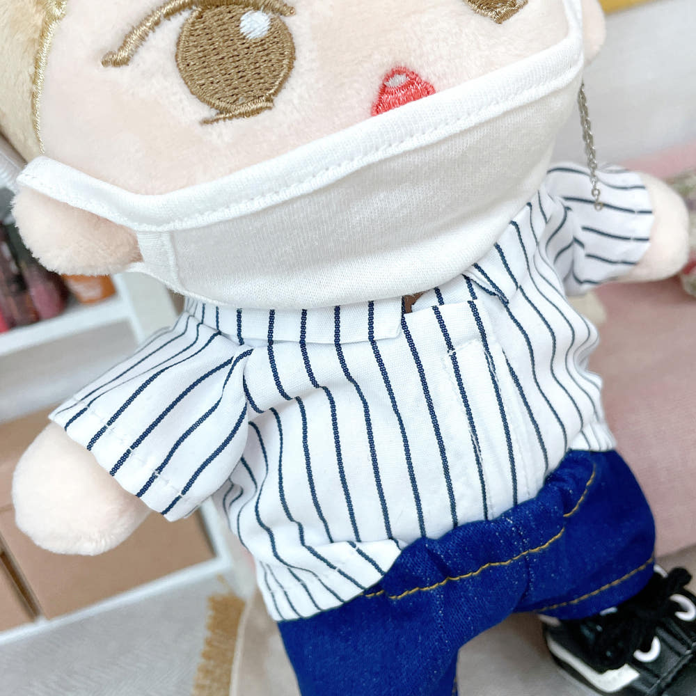 20cm Plushie Outfit: Striped Shirt | Oshi Plushie Outfit