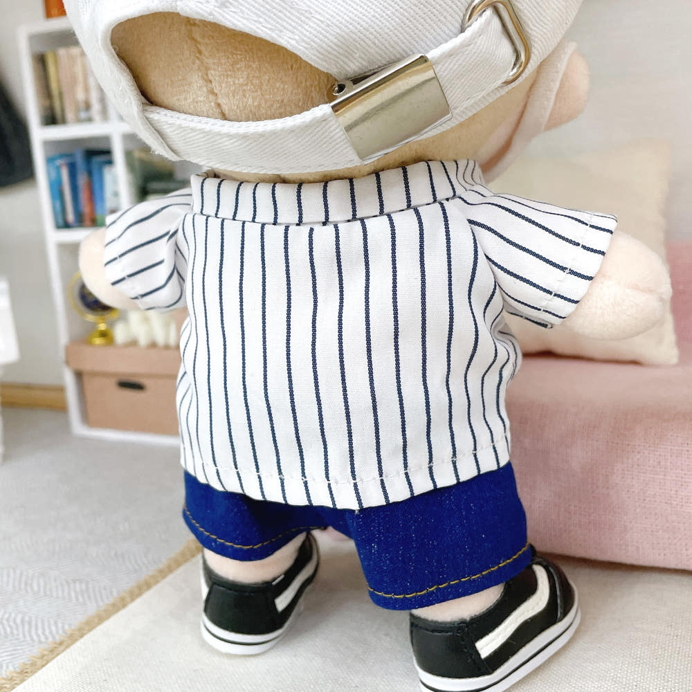 20cm Plushie Outfit: Striped Shirt | Oshi Plushie Outfit