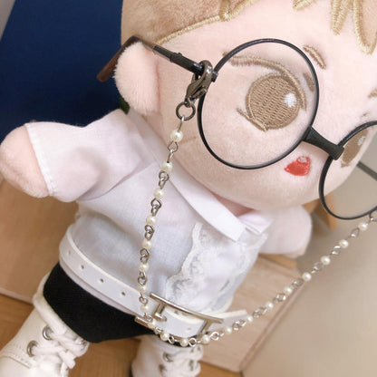 10cm・15cm・20cmぬい用 パール・ブラックメガネチェーン｜推しぬい小物