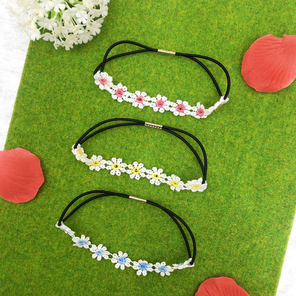 20cmぬい用 花刺繍ヘアバンド｜推しぬい小物