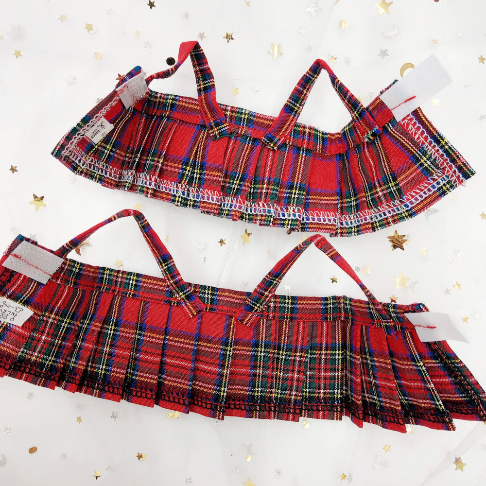 15cm・20cmぬい服 タータンチェックスカート｜推しぬい服