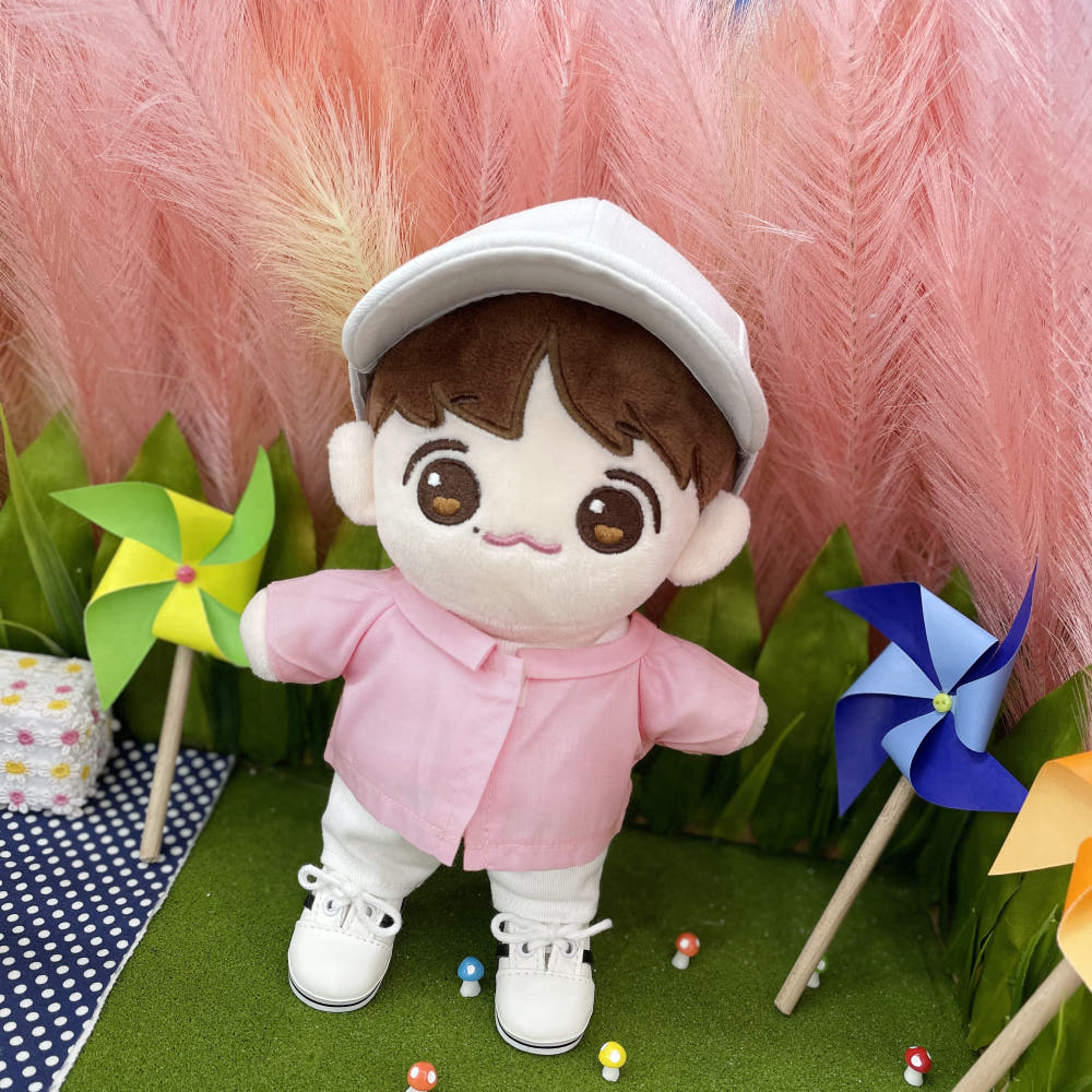 20cm 인형 옷 비비드 핑크 셔츠｜최애 인형 옷