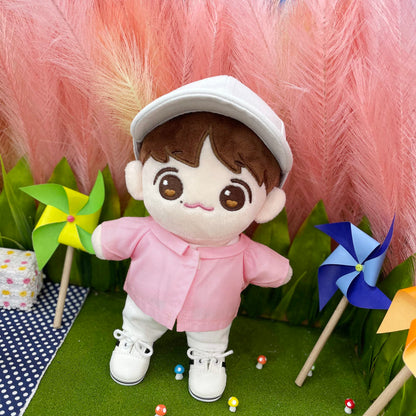20cm 인형 옷 비비드 핑크 셔츠｜최애 인형 옷