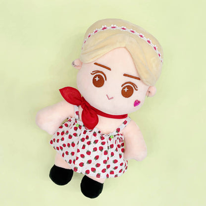 30cm 인형용 꽃 자수 헤어밴드 | 최애 인형 소품