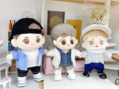 20cm Plushie Outfit: Striped Shirt | Oshi Plushie Outfit