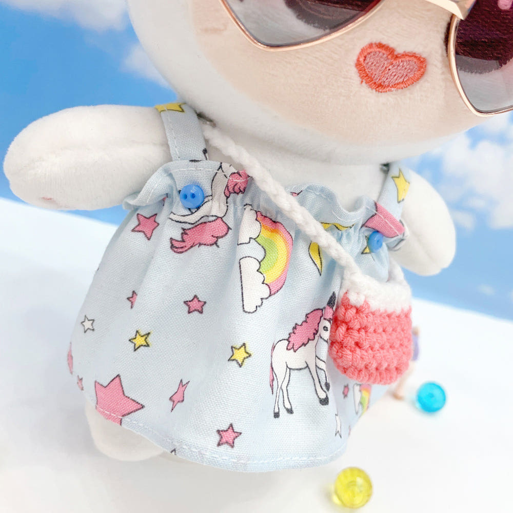 20cmぬい服 ボタンサロペットワンピース｜推しぬい服