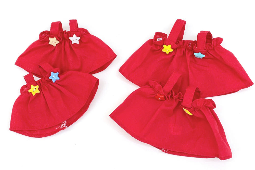 Decorative Button Dress for 15cm/20cm Plush Dolls | Oshi Plushie Outfit