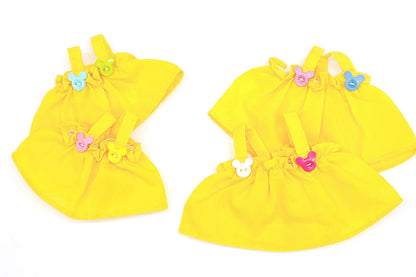Decorative Button Dress for 15cm/20cm Plush Dolls | Oshi Plushie Outfit