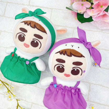 Decorative Button Dress for 15cm/20cm Plush Dolls | Oshi Plushie Outfit