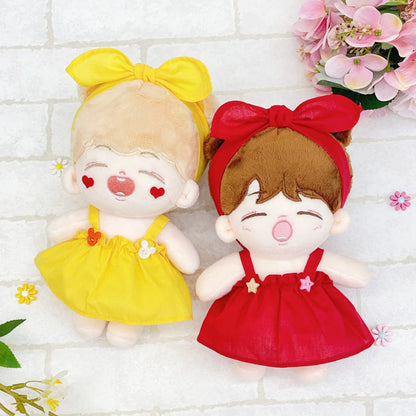 Decorative Button Dress for 15cm/20cm Plush Dolls | Oshi Plushie Outfit