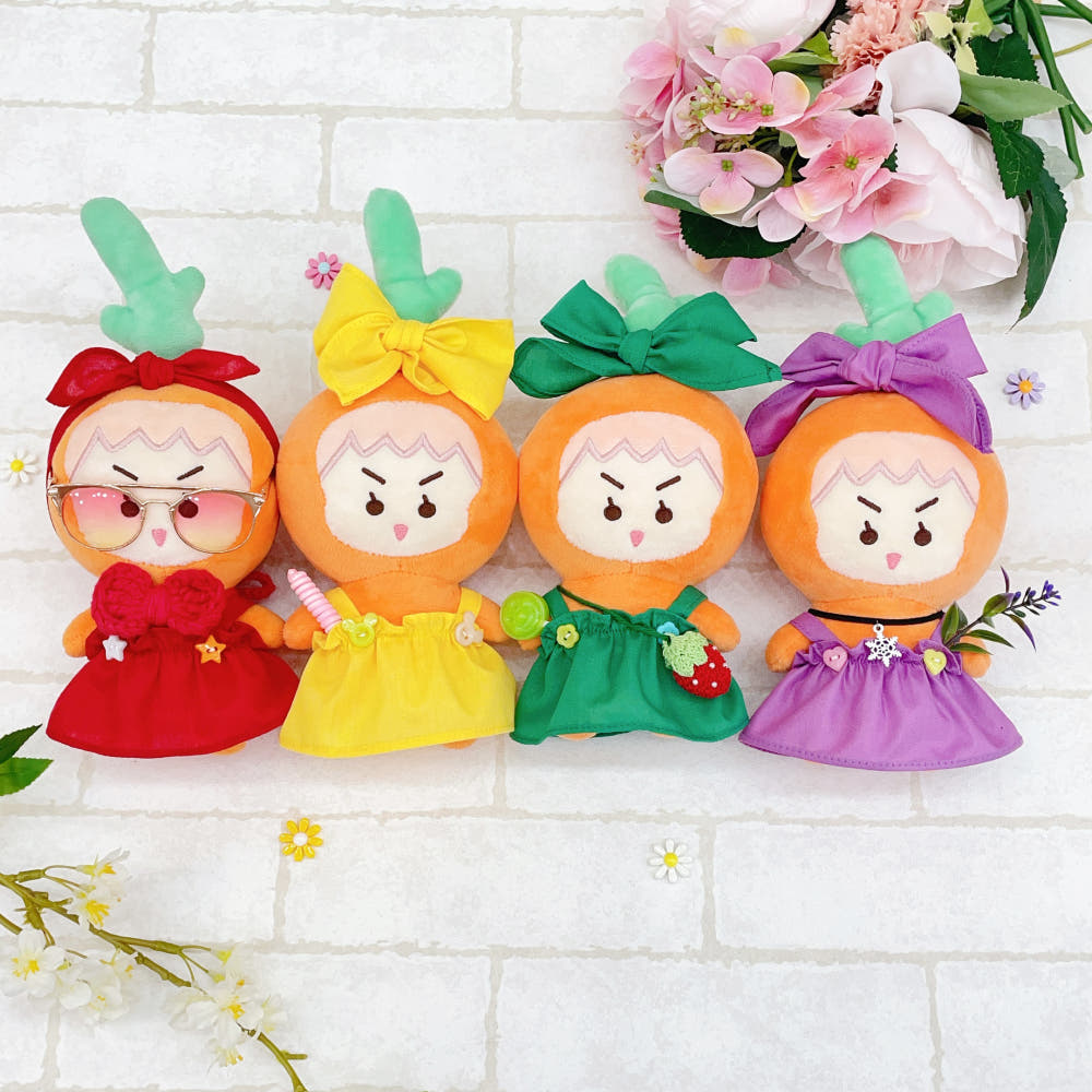 Decorative Button Dress for 15cm/20cm Plush Dolls | Oshi Plushie Outfit